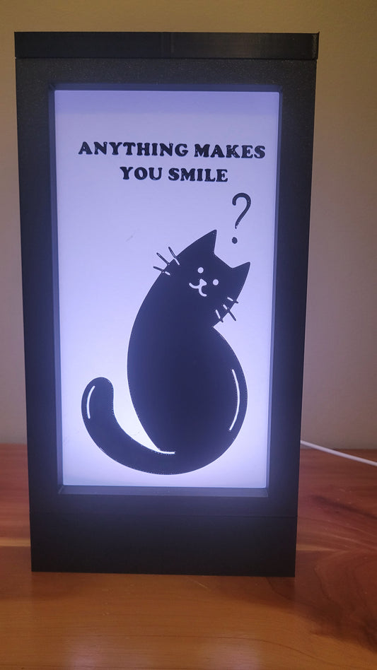 Cute RGB Cat Lamp - 3D Printed Color Changing Cat Lamp, Life is Better with Cats, Mood Lighting, Cute Cat Lover Gift