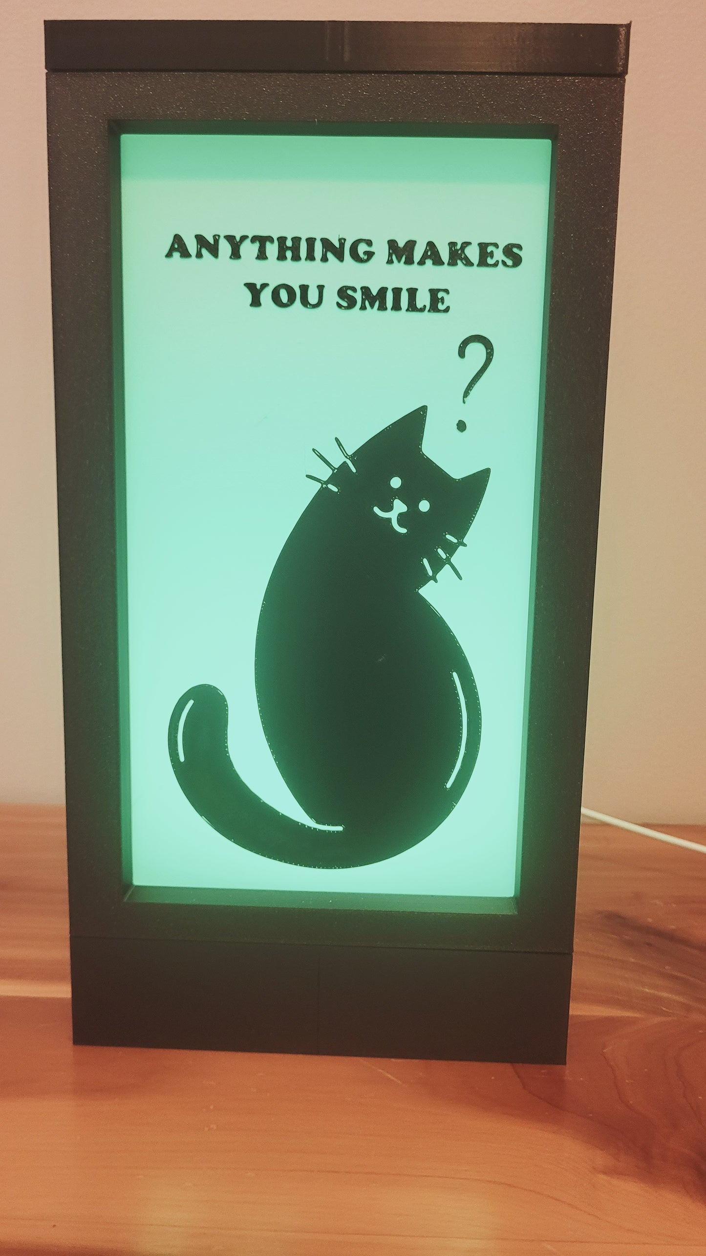 Cute RGB Cat Lamp - 3D Printed Color Changing Cat Lamp, Life is Better with Cats, Mood Lighting, Cute Cat Lover Gift