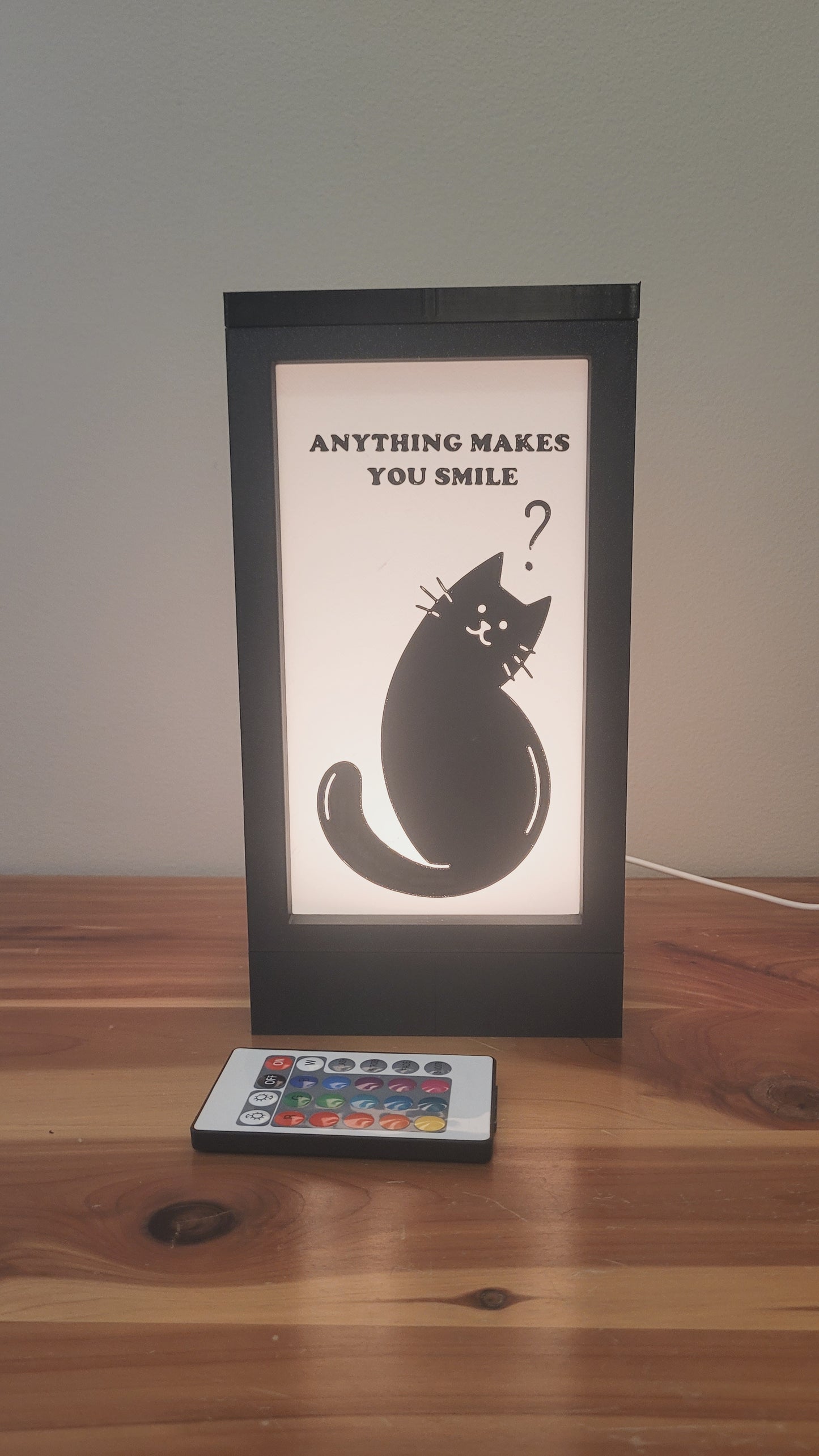 Cute RGB Cat Lamp - 3D Printed Color Changing Cat Lamp, Life is Better with Cats, Mood Lighting, Cute Cat Lover Gift